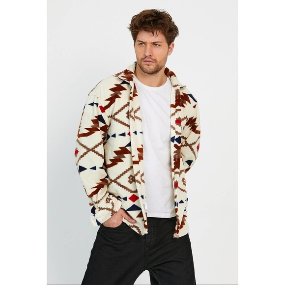 Other Other - Retro Aztec Print Men's Casual Shirt NWOT